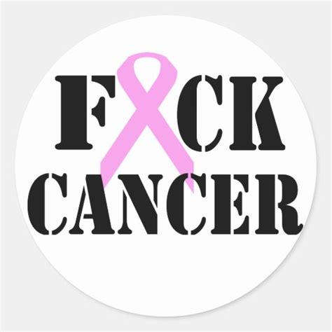 F Ck Cancer Classic Round Sticker