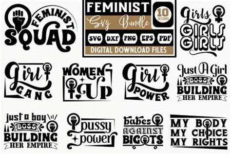 Feminist Svg Bundle Graphic By Belysvgbundlefiles Creative Fabrica