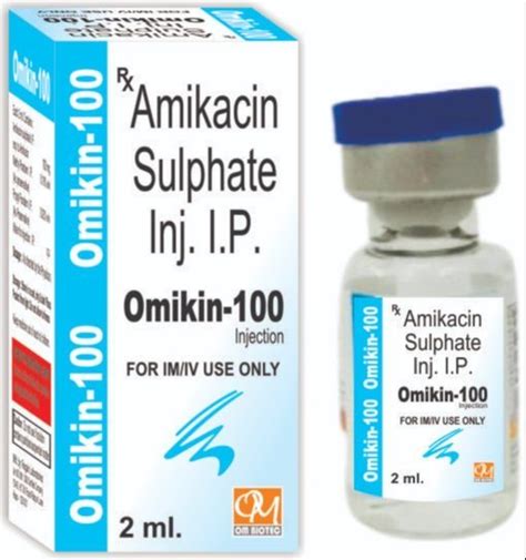 Amikacin 100 Mg Omikin Injection IP OM Biotec 2 Ml At Rs 25 Piece In