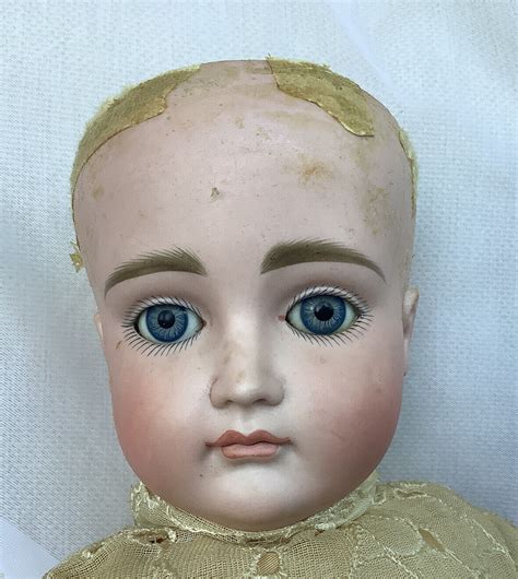 Kestner Blue Eyed Closed Mouth ANTIQUE Bisque Doll HAIRLINE Compo Body