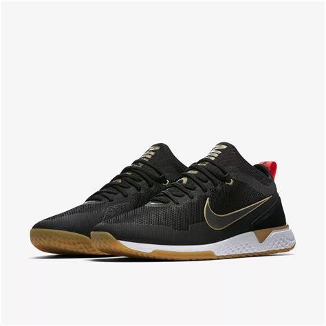 Nike F.C. Football Shoe - Black / Bright Crimson / Metallic Gold ...