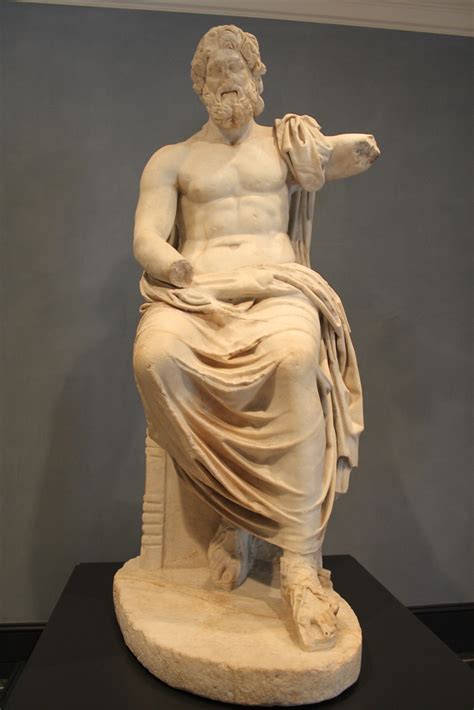 roman marble statue  zeus   ad getty villa museum flickr