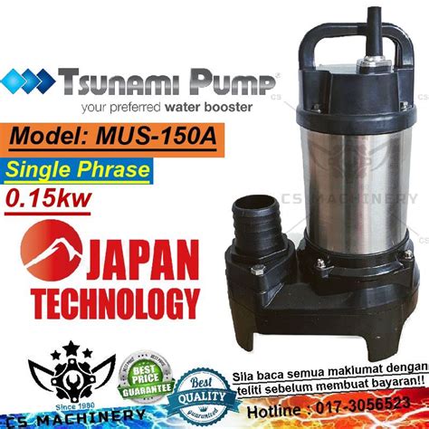 Tsunami Submersible Pump Fish Pond MUS 150 MUS 150A Pam Kolam