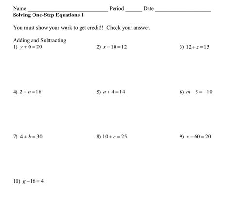 Solving One Step Equations Addition And Subtraction Calculator ...