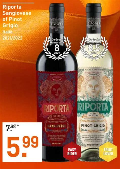 Riporta Sangiovese Of Pinot Grigio Aanbieding Bij Gall And Gall