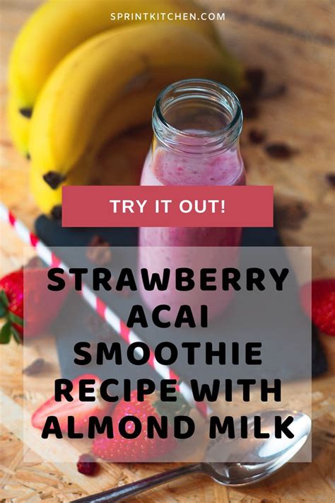 Strawberry Acai Smoothie Recipe Healthy Simple Sprint Kitchen