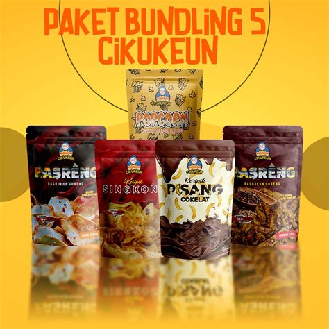 Jual CIKUKEUN PAKET 5 Pisang Coklat Basreng Stik Keripik Basreng