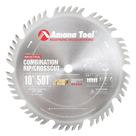 Amana Tool Carbide Tipped Combination Ripping And Crosscut Inch Dia