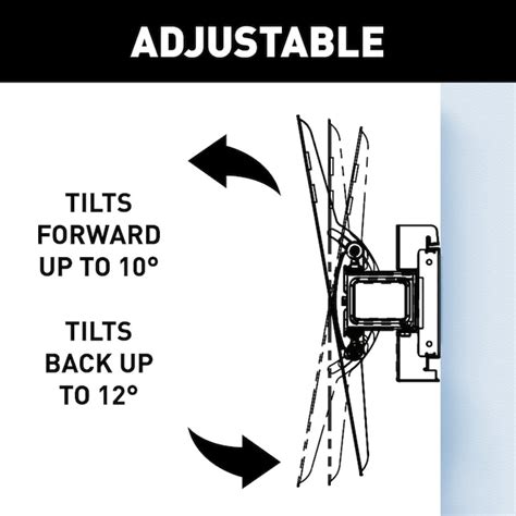 Sanus 42-90-in Extendable Tilt Indoor Wall Tv Mount Fits TVs up to 90-in (Hardware Included ...