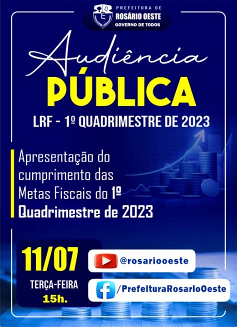 Prefeitura De Ros Rio Oeste Realiza Audi Ncia P Blica Para Apresenta O