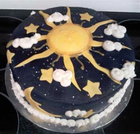 Sun Moon and stars cake in 2024 | Sun cake, Star cakes, Cake