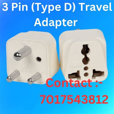 White 3 Pin D Type India Conversion Plug For Electric Fittings At Rs