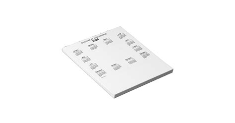 2024 White Calendar By Janz Notepad Zazzle