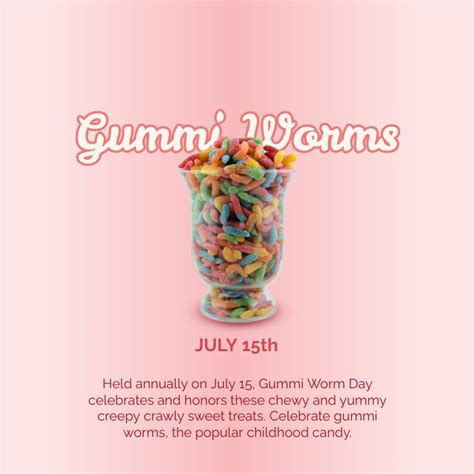 Gummi Worms Day Instagram Post Template Postermywall