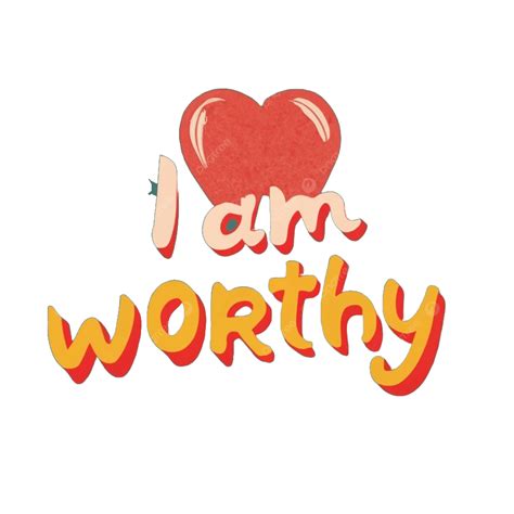 worthy text  heart  shirt design typography png transparent