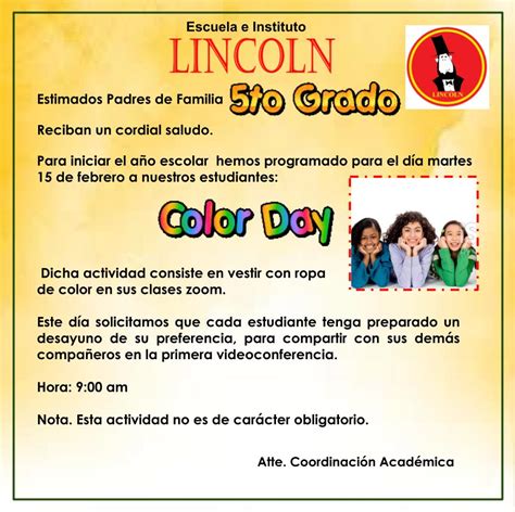 Circulares A Padres Escuela Lincoln