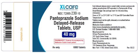 Pantoprazole Sodium Xlcare Pharmaceuticals Inc Fda Package Insert