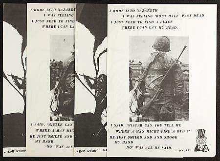 Lot - Bob Dylan Posters Distributed at Woodstock 1969 (4)