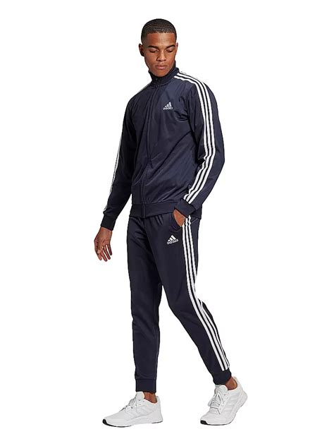 Adidas Herren Trainingsanzug Essentials Streifen Blau