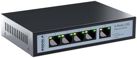 Upgrade SODOLA 5 Port 2 5G Network Switch 5 X 2 5G Base T Ports