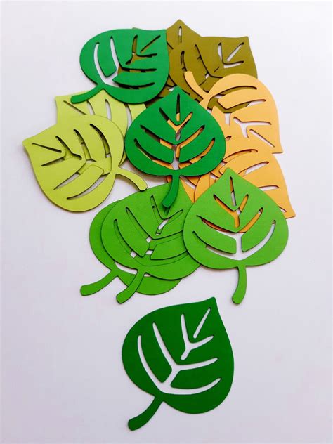 Leaf/leaves Die Cut Outs Jungle Themed Decor Scrap Booking - Etsy