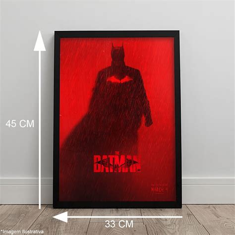 Quadro The Batman 2022 Filme Pôster C Moldura 45x33 A3 Elo7