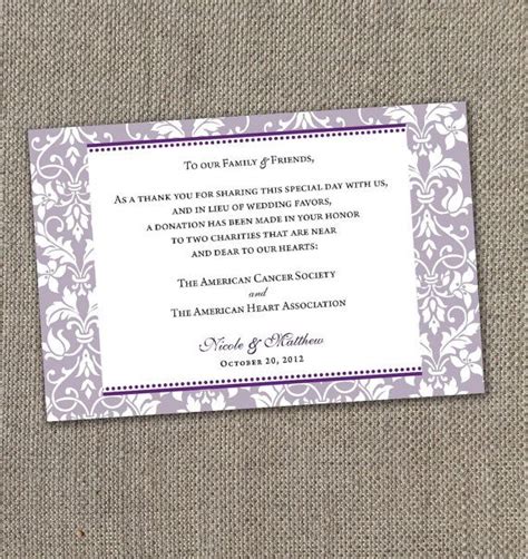 Donation Card Wedding Favor Digital file by EventswithGrace, $20.00 ...