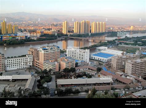 Yellow River Lanzhou Gansu China Stock Photo Alamy