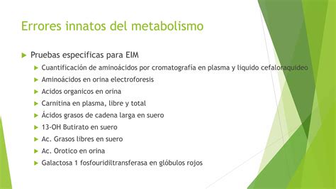 10 Errores Innatos Del Metabolismo PPT