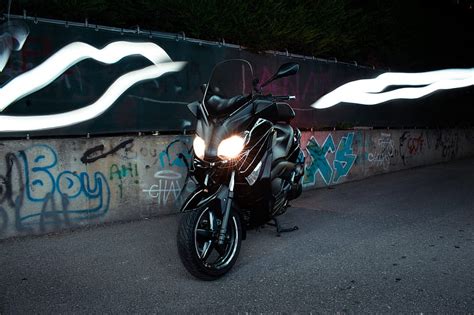 Motorcycle Bike Headlights Glow Black HD Wallpaper Peakpx