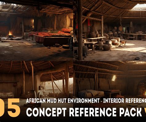 ArtStation - 205 arts - African Mud Hutn Environment - Interior ...