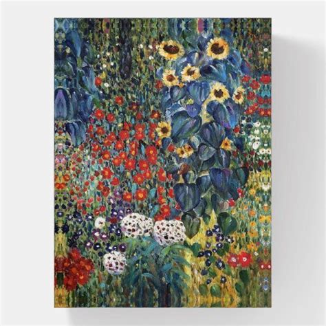 Gustav Klimt Farm Garden W Sunflowers Paperweight Zazzle Gustav