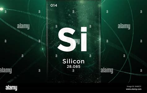 Silicon Si Symbol Chemical Element Of The Periodic Table 3d