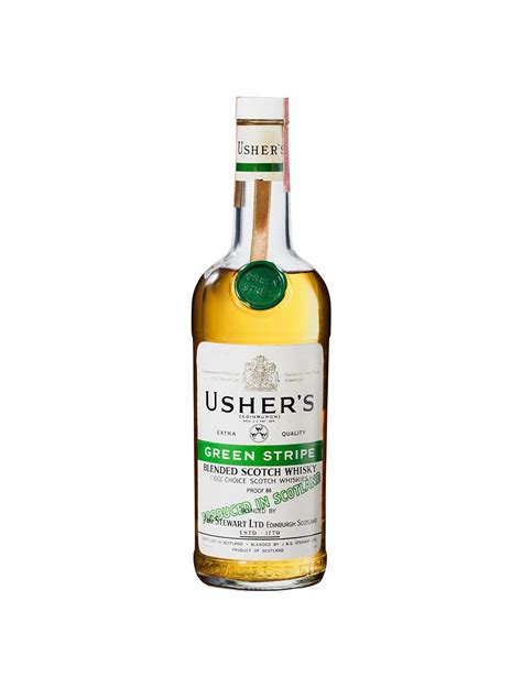 Ushers Green Stripe Blended Scotch Whisky 750ml 254 Floz 1977