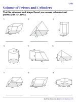 Solving Volume Of Solid Figures Helping With Math Worksheets Library