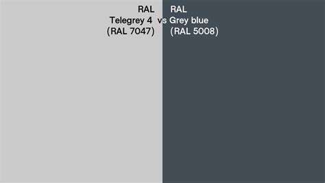 RAL Telegrey 4 Vs Grey Blue Side By Side Comparison