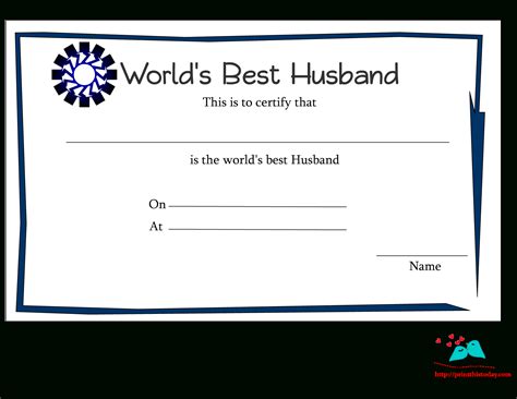 Awesome Best Boyfriend Certificate Template – Sparklingstemware