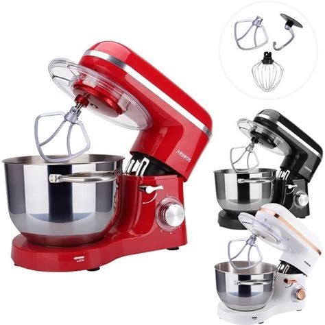 Robot pâtissier professionnel 1500w rouge robot de cuisine