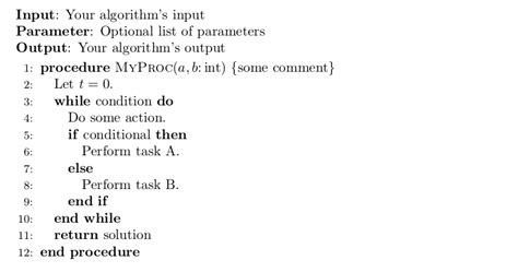 Algorithmic How To Use Procedure In Latex Algorithm Tex Latex