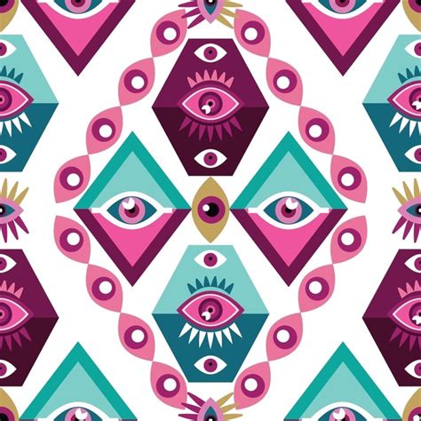 148 Awesome Seamless Pattern With Esoteric Eye Stock Vectors And Vector