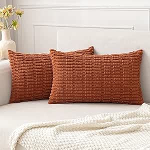 Amazon MIULEE Pack Of 2 Corduroy Decorative Throw Pillow Covers