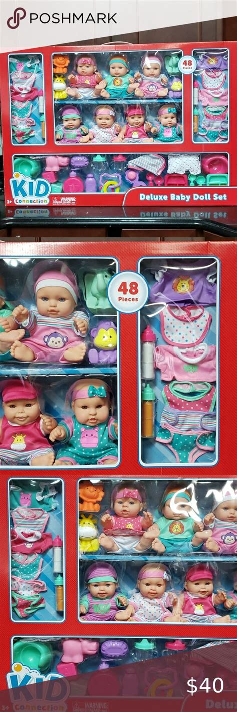 Nib Kid Connection Deluxe Baby Doll Set Baby Doll Set Kids