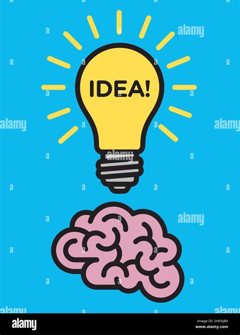lit light bulb vector