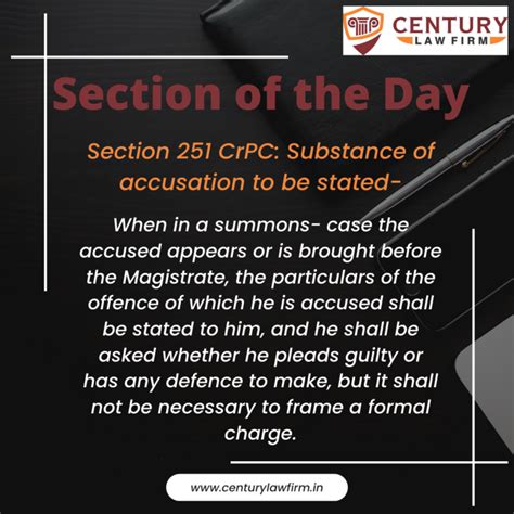 Section 251 CrPC Legal Section Of The Day Century Law Firm