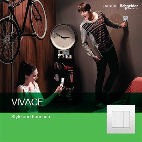 Schneider C Vivace 10a 2 Gang Press Switch