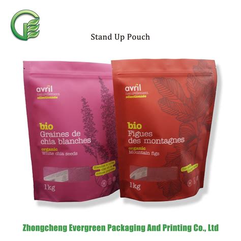 Healthy Food Packaging Plasitc Ziplock Doypack Pouch Window Eco