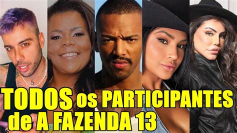 CONHEÇA TODOS os PARTICIPANTES de A FAZENDA 13 A FAZENDA 2021 YouTube