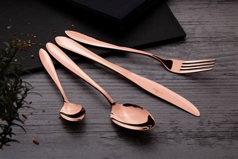 24 Piece Cutlery Set Berlinger Haus Bh 2623 Mirror Rose Gold