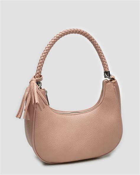 Riachuelo Bolsa baguete alça trançada rosa Accessori by Riachuelo