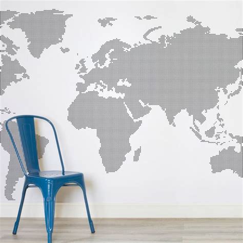 Neutral Colour World Map Wallpaper Mural Hovia UK Map Wall Mural